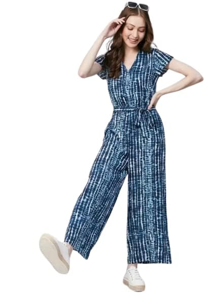 Rayon Printed Jumpsuit for Women