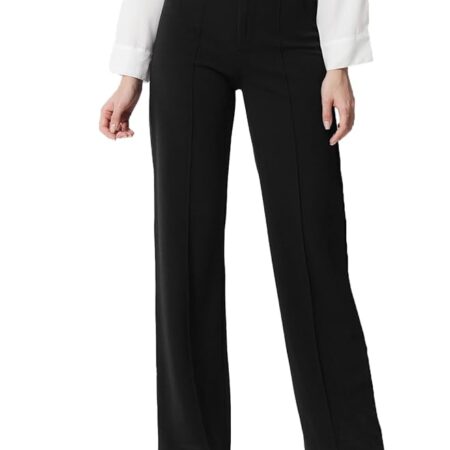 Women Polyester Blend Solid Trousers
