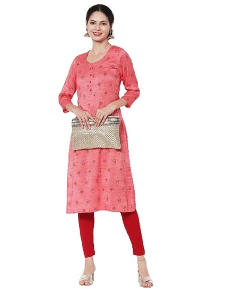 Women’s Cotton Blend Straight Kurta