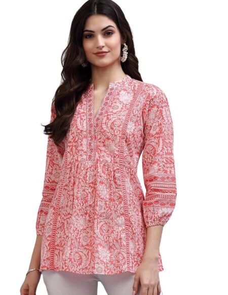 Women’s Floral Printed Cotton Top