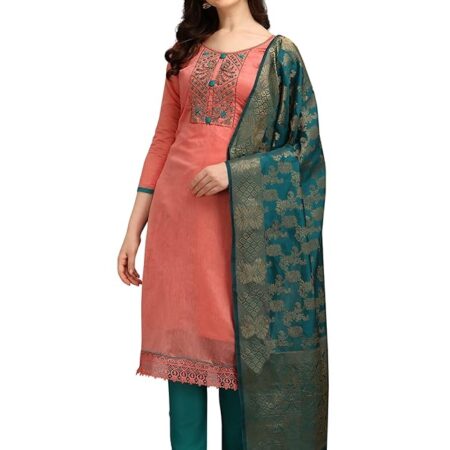 Women’s Cotton Salwar Suit Banarasi Dupatta