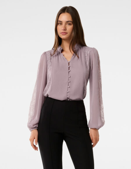 Lune Lace Splice Blouse