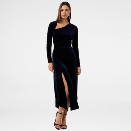 Sawyer Asym Velvet Drape Dress