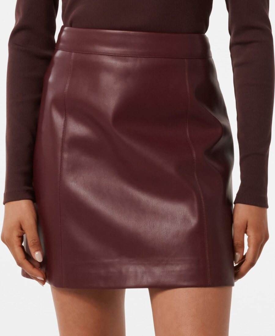 Eleni Petite Vegan Leather Mini Skirt
