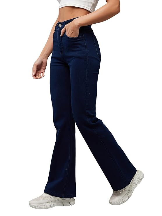 Dolce Crudo Women's Straight Stretchable Denim Jeans